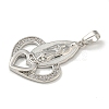 Brass Micro Pave Cubic Zirconia Pendants KK-I714-03P-2