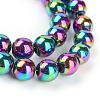 Non-magnetic Synthetic Hematite Beads Strands G-S096-4mm-5-2