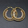 304 Stainless Steel Hoop Earrings EJEW-O090-F05-1
