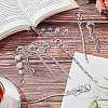 10Pcs 5 Styles Fox Swan Peacock Tibetan Style Alloy Bookmarks FIND-SC0009-01-4