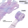 3Rolls Polyester Organza Ribbons SRIB-CY0001-37B-2