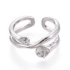 Brass Cuff Ring Settings X-KK-T076-58P-2