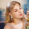 2 Pairs 2 Style Alloy Cloud Chandelier Earrings EJEW-FI0002-24-7