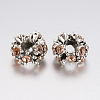 Tibetan Style Alloy Rhinestone European Beads PALLOY-F200-04E-1