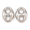 Brass Oval Links Connector Charms KK-H292-47P-02-1
