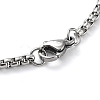 Non-Tarnish 304 Stainless Steel Dumbbell Pendant Necklaces NJEW-Z023-01P-3