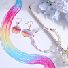 12 Strands Transparent Gradient Color Glass Beads Strands GLAA-SC0002-01-4