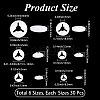 180Pcs 6 Styles Plastic Doll Eye Round Gaskets FIND-GF0009-74-2