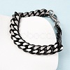 304 Stainless Steel Cuban Link Chain Bracelets for Men Women BJEW-C124-04B-02-3