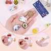 12Pcs 12 Style Food Grade Eco-Friendly Silicone Focal Beads SIL-SC0001-17-3