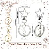 18Pcs 3 Style Alloy Keychain Clasps KEYC-SP0001-49D-2