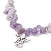 Natural Mixed Gemstone Chip Beaded Bracelest BJEW-JB12976-02-2