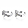 Brass Micro Pave Cubic Zirconia Cuff Rings RJEW-S045-025P-NR-2