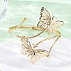 Butterfly Alloy Arm Cuff Bangles for Girl Women AJEW-A063-01I-G-3