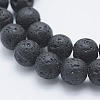 Synthetic Lava Rock Beads Strands G-F549-8mm-B10-3