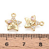 Brass Micro Pave Cubic Zirconia Charms KK-N263-143C-G-3