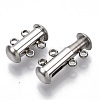Tarnish Resistant 201 Stainless Steel Slide Lock Clasps STAS-S079-157P-2