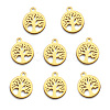 Ion Plating(IP) 304 Stainless Steel Charms STAS-Q243-LM121-2-1