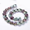 Electroplate Glass Beads Strands EGLA-F132-HP07-2