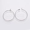 316 Surgical Stainless Steel Hoop Earrings Findings STAS-K146-039-25mm-1