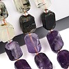 Natural Lapis Lazuli & Amethyst & Rose Quartz & Amazonite & Prehnite & Strawberry Quartz & Sunstone 7 Chakra Beads Strands G-C098-A30-01-2