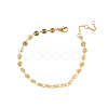 304 Stainless Steel Flat Sequin Chains Bracelets BJEW-A26-03-24-3-3