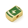 Rack Plating Brass Enamel Beads KK-U029-22G-06-2
