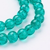 Spray Painted Crackle Glass Beads Strands CCG-Q001-10mm-15-3