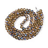 Electroplate Transparent Glass Beads Strands LS-EGLA-N054-T4mm-A03-2