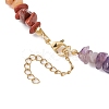 Chakra Theme Natural Red Aventurine & Red Jasper & Green Aventurine & Aquamarine & Citrine & Lapis Lazuli & Amethyst NJEW-JN05086-5