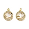 Brass Micro Pave Clear Cubic Zirconia Pendants KK-K365-01G-01-1
