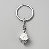 Zinc Alloy Dice Keychains AJEW-WH0504-77P-1