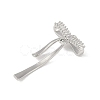 Brass Micro Pave Clear Cubic Zirconia Pendants KK-Z065-02P-2
