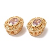 Brass with Glass Multi-Strand Links KK-B074-15G-01-2
