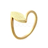 Textured Horse Eye 304 Stainless Steel Finger Ring for Women RJEW-L126-08B-G-4