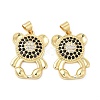Brass Micro Pave Cubic Zirconia Pendants KK-H441-04G-2
