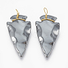 Non-magnetic Synthetic Hematite Pendants G-T094-08-2