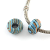 Synthetic Malachite Stone European Beads X-SPDL-R001-07-2