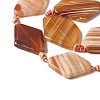 Natural Banded Agate/Striped Agate Beads Strands G-G196-A01-02-4
