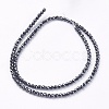 Non-magnetic Synthetic Hematite Beads Strands G-S086-3mm-2