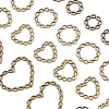 80Pcs 4 Style Zinc Alloy Twist Linking Rings FIND-AR0001-47-5