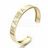 Brass Micro Pave Clear Cubic Zirconia Cuff Bangles BJEW-S142-008-NF-4