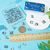 52Pcs 26 Style Alloy Rhinestone Slide Charms FIND-SC0005-51-4