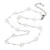 Opalite Nuggets Link Chain Necklaces NJEW-H041-06P-02-1