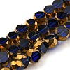 Electroplate Transparent Glass Beads Strands EGLA-G037-02A-HP06-1