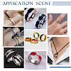 18Pcs 3 Size 201 Stainless Steel Grooved Finger Ring Settings STAS-UN0042-68-6