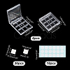 Olycraft 4Pcs DIY Refillable Plastic 9 Compartments Eyeshadow Palettes Sub Boxes DIY-OC0011-32-2