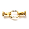 925 Sterling Silver Micro Pave Clear Cubic Zirconia Fold Over Clasps LS-STER-B006-07G-1