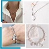 6Pcs 925 Sterling Silver Oval Charms STER-PH0002-48-6