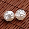 Oval with Flower Acrylic Imitation Pearl Beads X-OACR-O002-3791-2